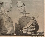 Brigadier General Desmond J. Balmer, Sill’s Field Artillery School Commandant, with Captain Burns - with the official GFT
