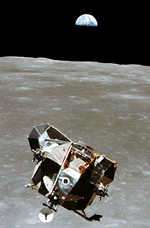 Apollo 11 Lander and Earthrise